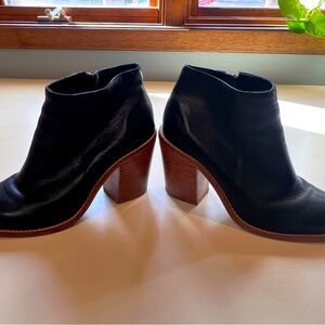 Ladies heeled zip black bootie, size 7, Loeffler Randall